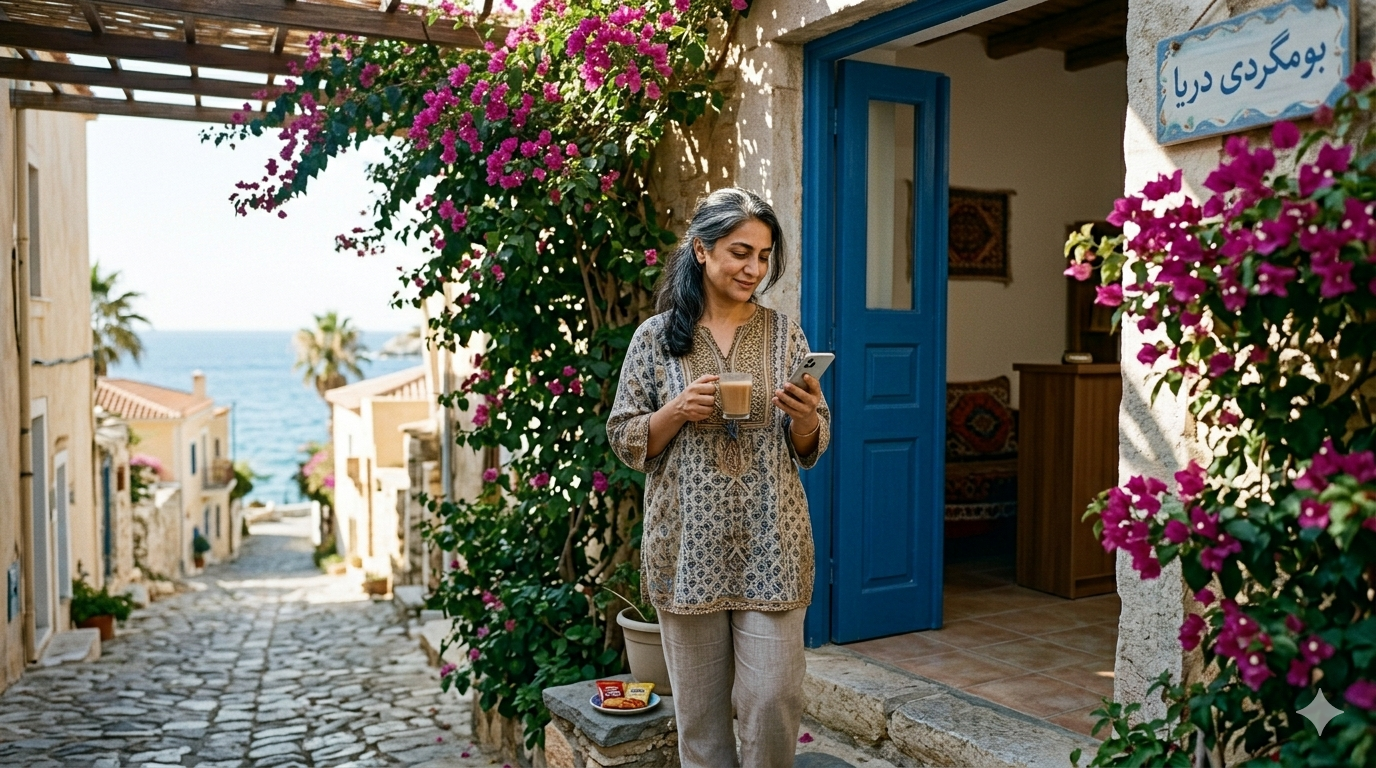 A homestay room interior